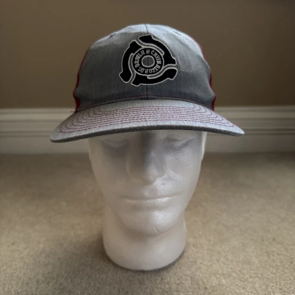 Drivin' n Cryin' Records Trucker Hat Red Gray RARE‎